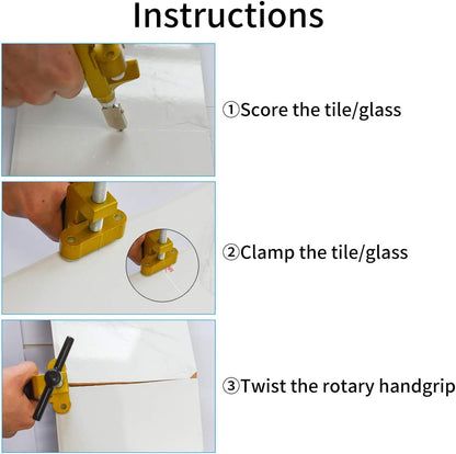 2-in-1 Professional Glass & Tile Cutter Kit with Breaking Pliers