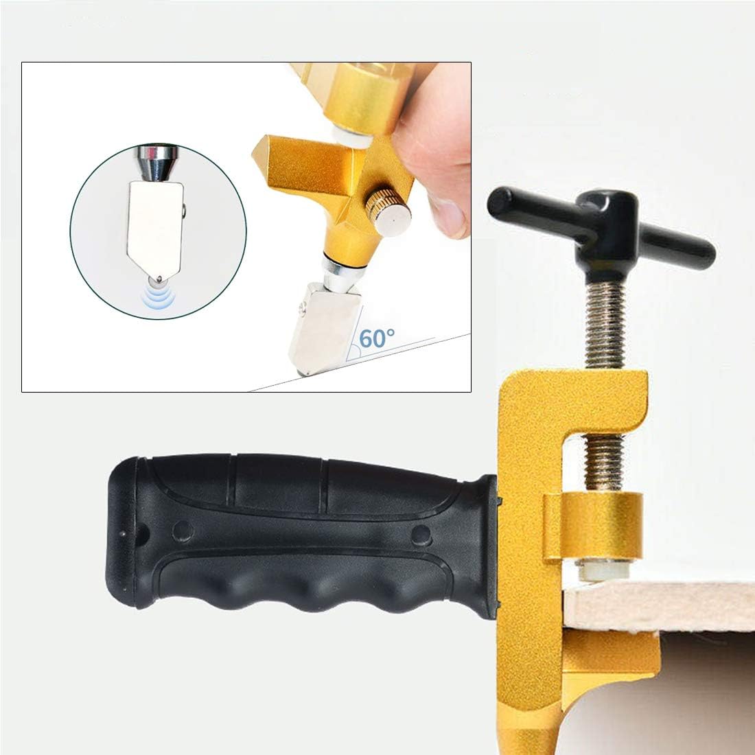 2-in-1 Professional Glass & Tile Cutter Kit with Breaking Pliers