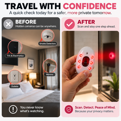 🕵️ Portable Hidden Camera Detector – Quick Privacy Check for Hotels, Airbnb & Travel