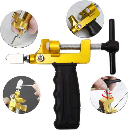 2-in-1 Professional Glass & Tile Cutter Kit with Breaking Pliers