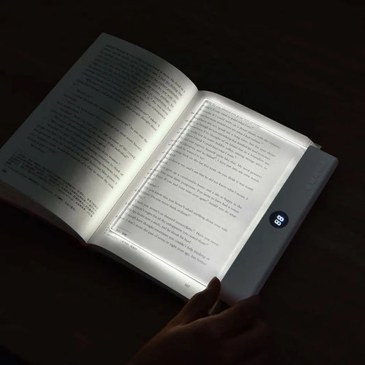 Lámpara de lectura LED inteligente – Recargable, brillo ajustable y función de temporizador, luz de noche plana para una lectura nocturna acogedora y regalo único para lectores