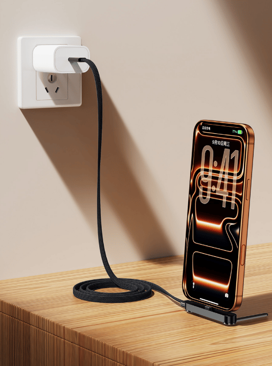 240W Supercarga Soporte Invisible Giratorio 360° Cable de Carga Desmontable 2 en 1