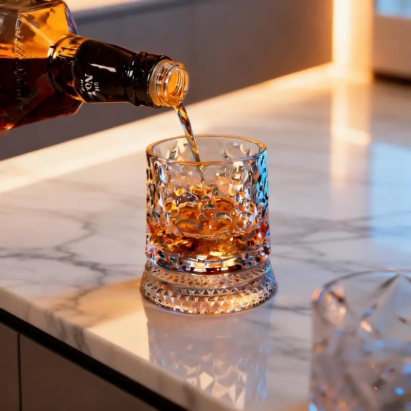 Luxury 360° Spinning Crystal Glass, elegant European-style bar supplies and gifts.