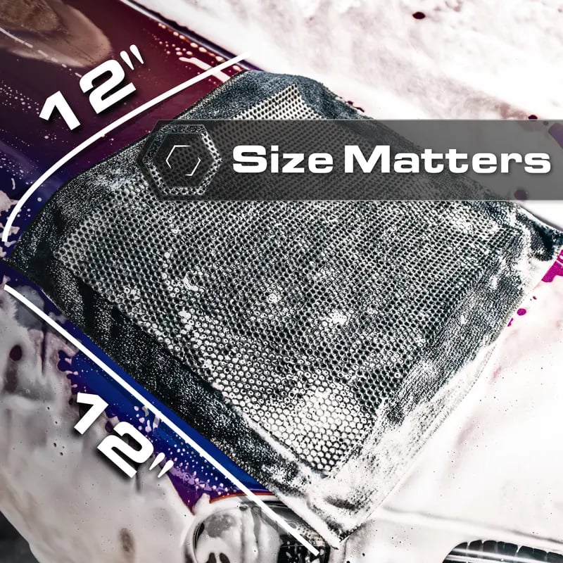 🔥12'x12' Synthetic Clay Towel – Auto Decontamination for Paint & Glass, Reusable Detailing Tool