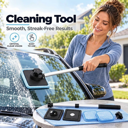 Dual Magnetic Car Windshield Cleaner | Streak-Free Auto Glass Cleaning Kit