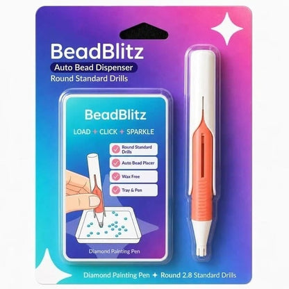 🔥💎 Automatic Diamond Painting Bead dispenser | Wax-Free Round Drill Pen for Faster, Easier Crafting ✨