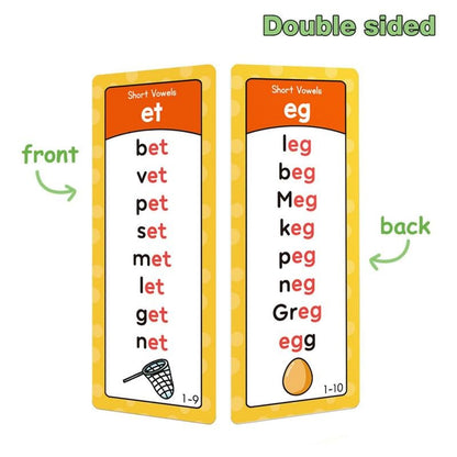 🔥Phonics Word Cards 117 Sound Groups 900+ Rhyming Words Preschool English Discovery Joy