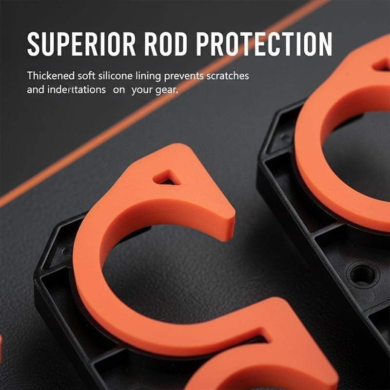 Soporte para cañas de pescar montado en pared y techo – Almacenamiento que ahorra espacio para cañas y combos 🎣🔩