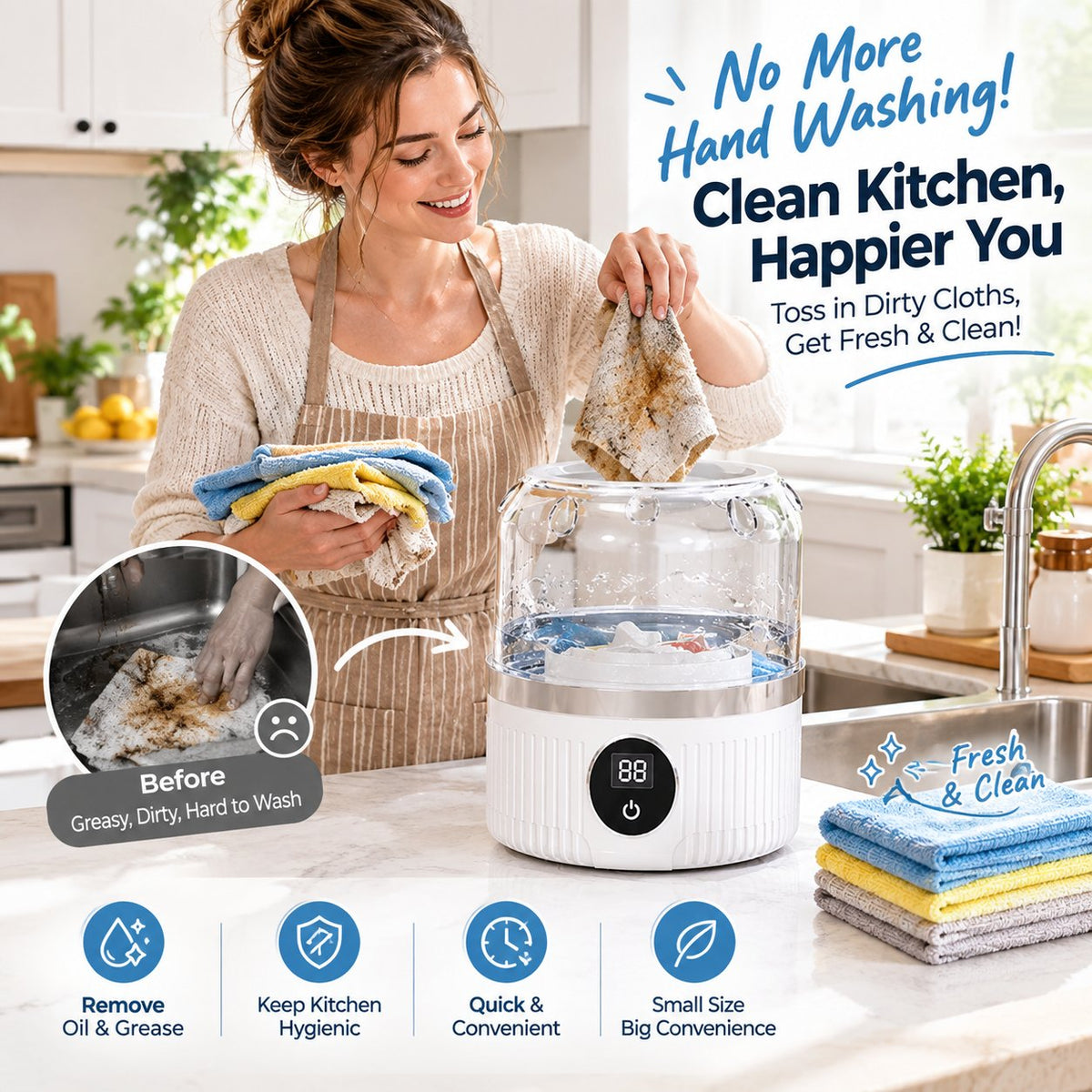 Wireless Mini Washing Machine