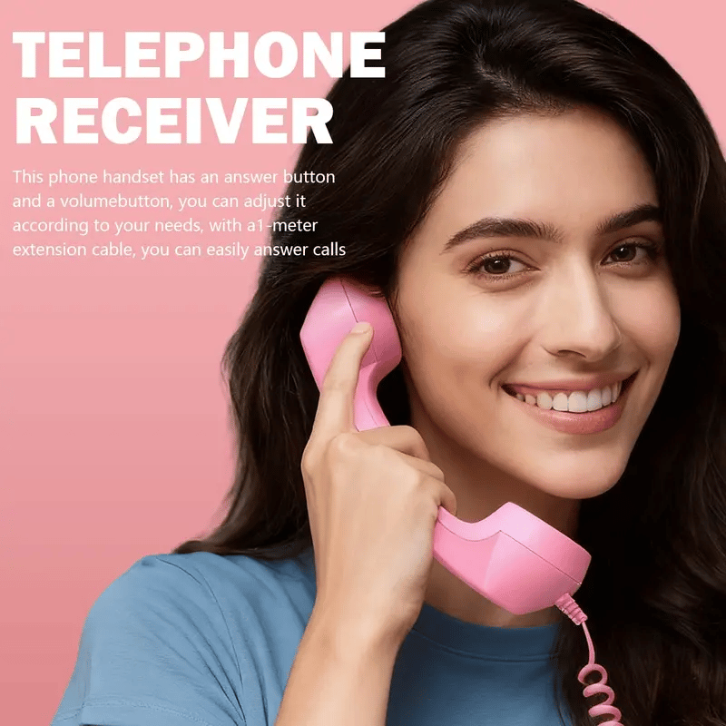 ☎️ Auricular de teléfono retro con interfaz tipo C 📞