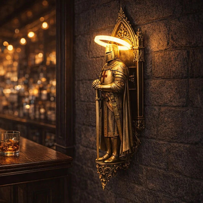 🛡️ Knight Wall Lamp