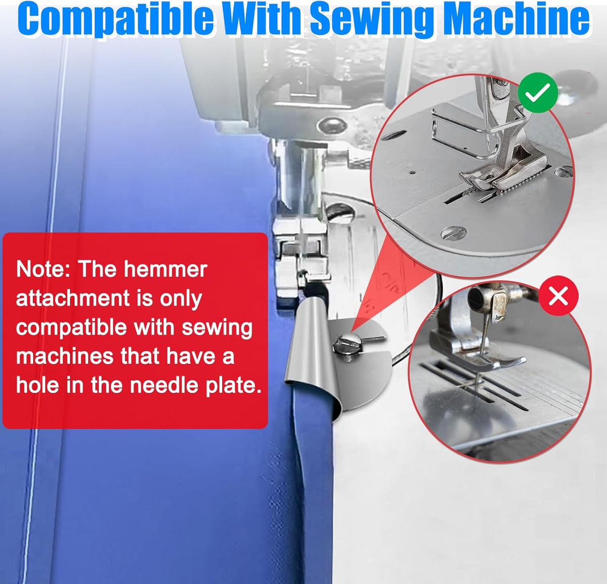 🧵8 PCS Stainless Steel Rolled Hemmer Foot Set | 3mm-10mm Sewing Hemming Guide