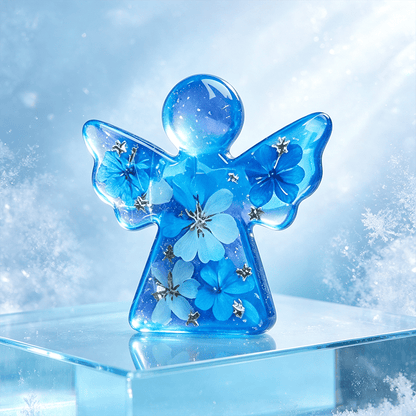 🪽Forget Me Not Dried Flower Angel Keepsake - Timeless Gift for Remembrance, Comfort & Hope