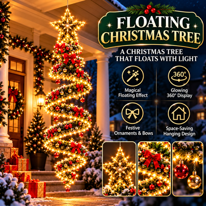 Giant Lighted Christmas Bow Hanging Decoration