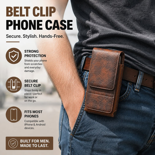 📢📢49% OFF !! ⏰⚡Big Discount | Waist Belt Cell Phone Pouch 📱 Multi-Pocket Leather Holster with Card Holder
