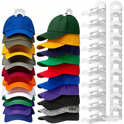 Hat Rack for Wall – Baseball Cap Organizer Holds Up to 20 Hats