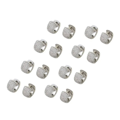 Zircon-Studded Men's Earrings