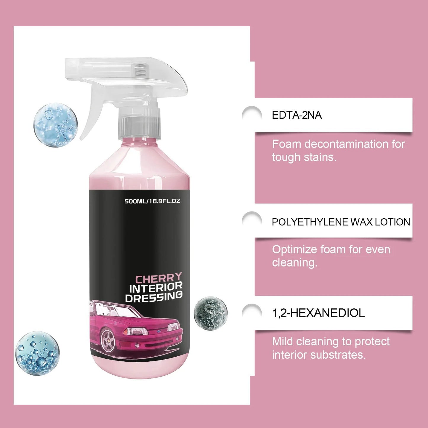 Aerosol limpiador multisup erficie para interiores de coche