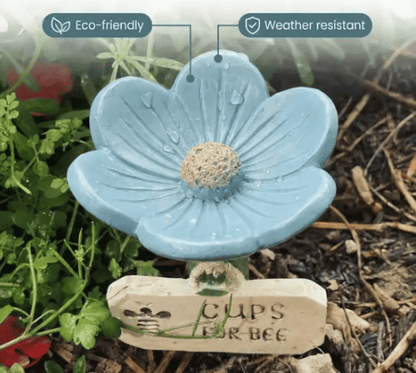 🐝Estación de agua para abejas con forma de flor💧
