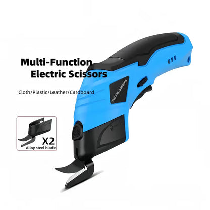 ELECTRIC SCISSORS cordless electric scissors, equipped with two alloy alloy steel blades, are suitable for cutting cardboard boxes, fabrics, and carpets