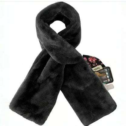 🎄50% OFF NOW! 🎉50K+ SOLD!🎁Cozy Scarf with Hidden Pocket – Warm, Soft & Secure Zipper🧣
