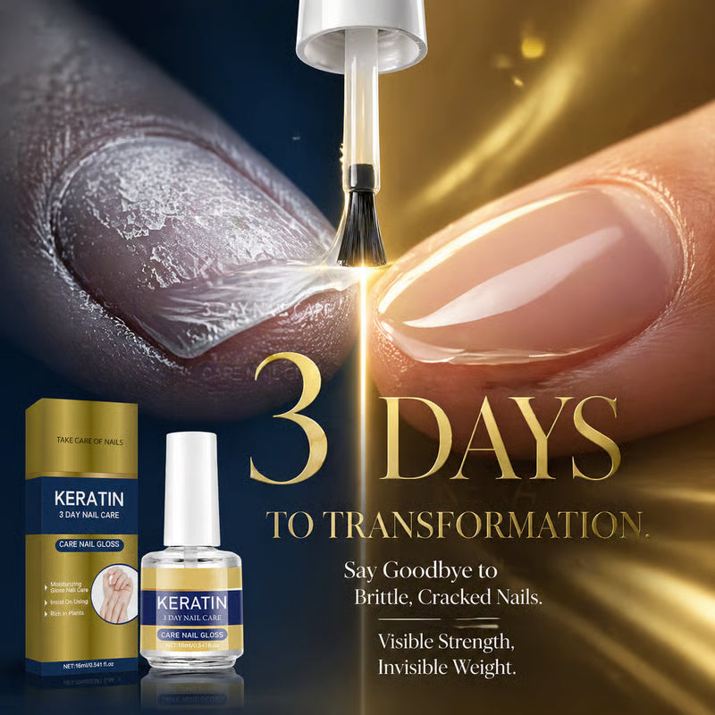 3 Days Nail Care, Keratin Amino Acid Nail Care, Strengthening and Hydration, for Dry, Weak & Fragile Nails