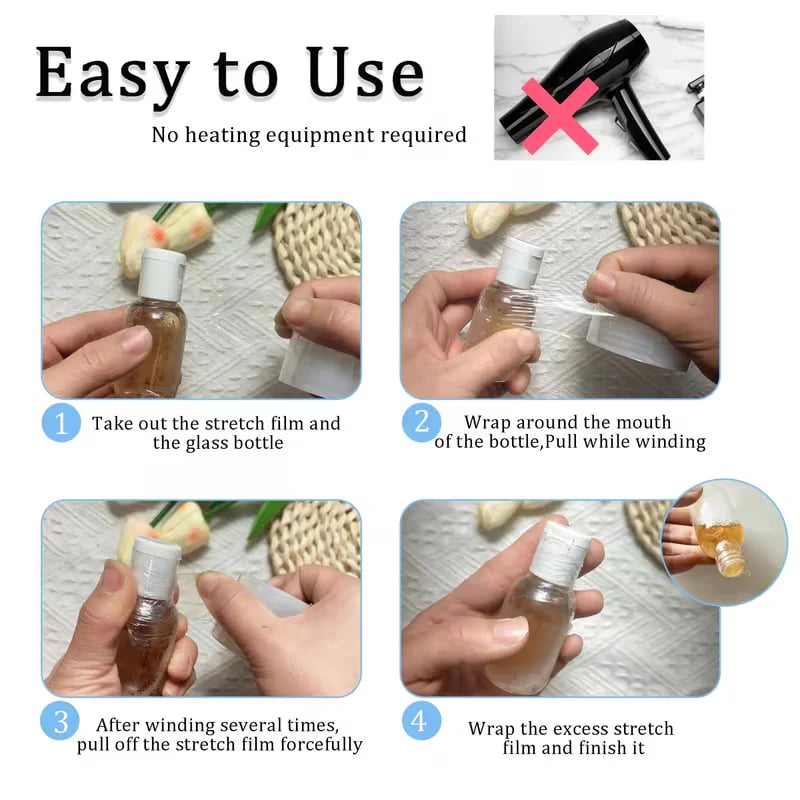 Stretchable Shrink Film / Sealing Film for Bottles, Jars, and Cans