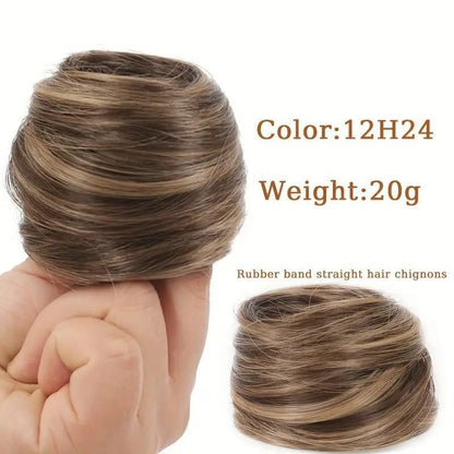 Cropped hair wig hair tie — —✨ Ideal for Everyday Wear, Scrunchie Base