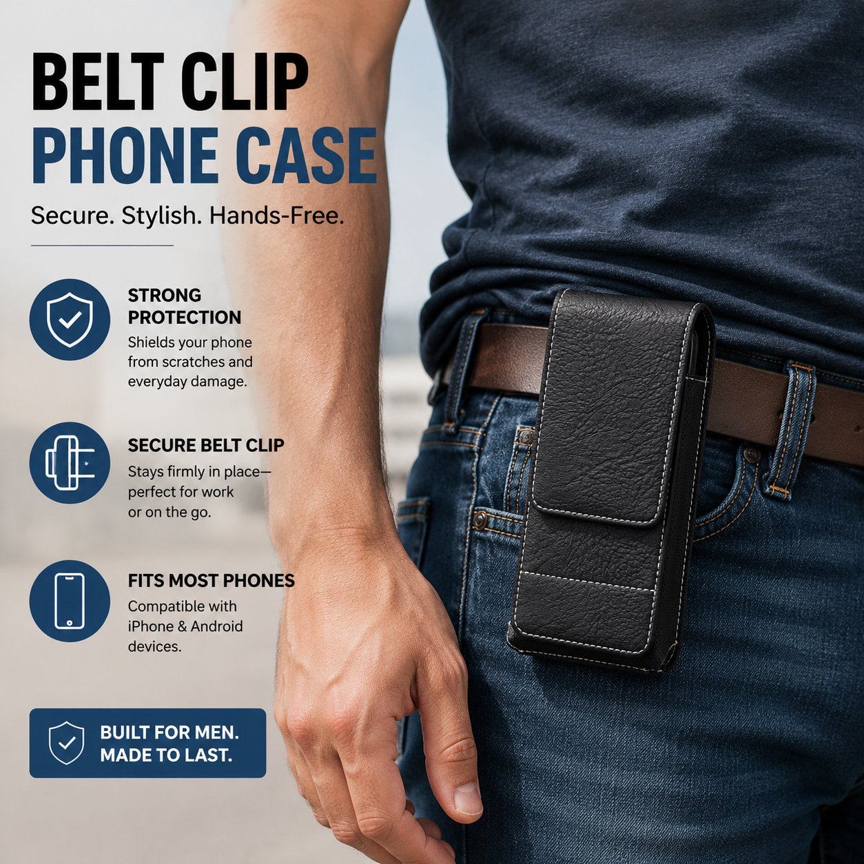 ⚡Big Discount | Waist Belt Cell Phone Pouch 📱 Multi-Pocket Leather  Card Holder