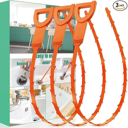 10PCS Hair Clog Remover for Toilet Pipes and Sinks
