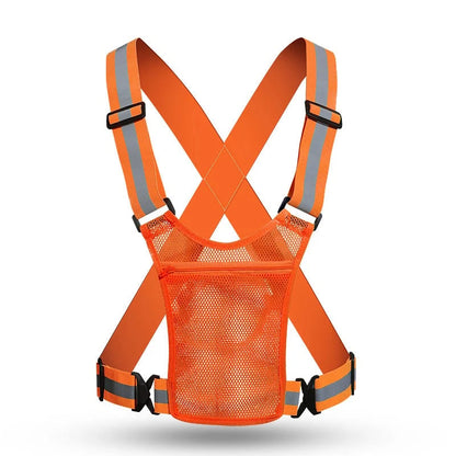 🔥High Visibility Reflective Vest Adjustable Safety Running Gear with Pocket