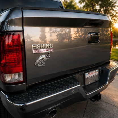 🔥 🎣 Fishing Special EditionTM Premium 3D Metal Vehicle Emblem Badge