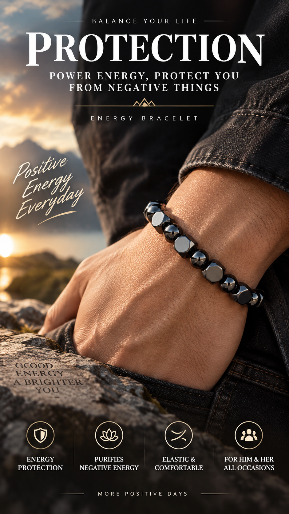 Vintage style bracelet with round synthetic stones