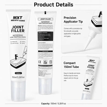 Waterproof Joint Filler for Kitchen & Bathroom, Includes Scraper