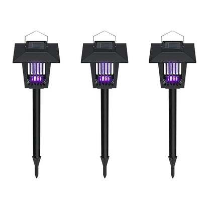 Eco-Friendly - 2-in-1 Flickering Flame - Solar Powered Mosquito Zapper & Garden Stake Light