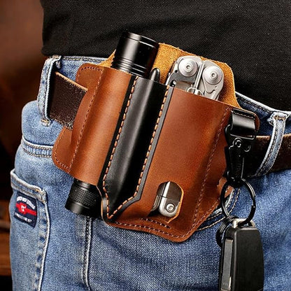 Leather tool belt pouch – multifunctional storage