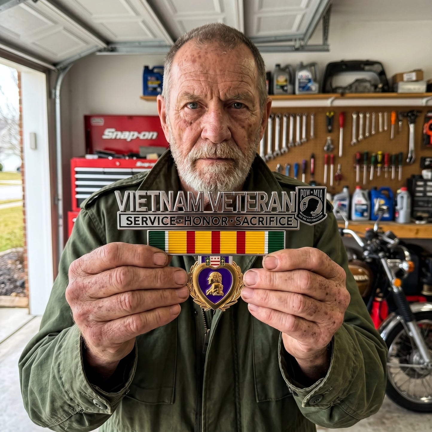 🇺🇸  Promo: 49% OFF 🎖️- Vietnam Veteran Tribute Car Emblem Metal Badge