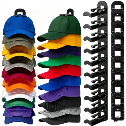 Hat Rack for Wall – Baseball Cap Organizer Holds Up to 20 Hats