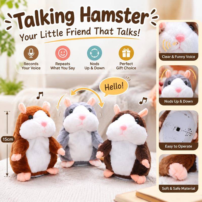 🐹 Talking Hamster Plush That Repeats Your Voice