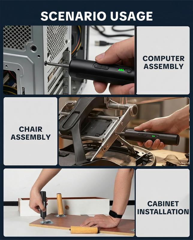 Compact Cordless Electric Screwdriver Set