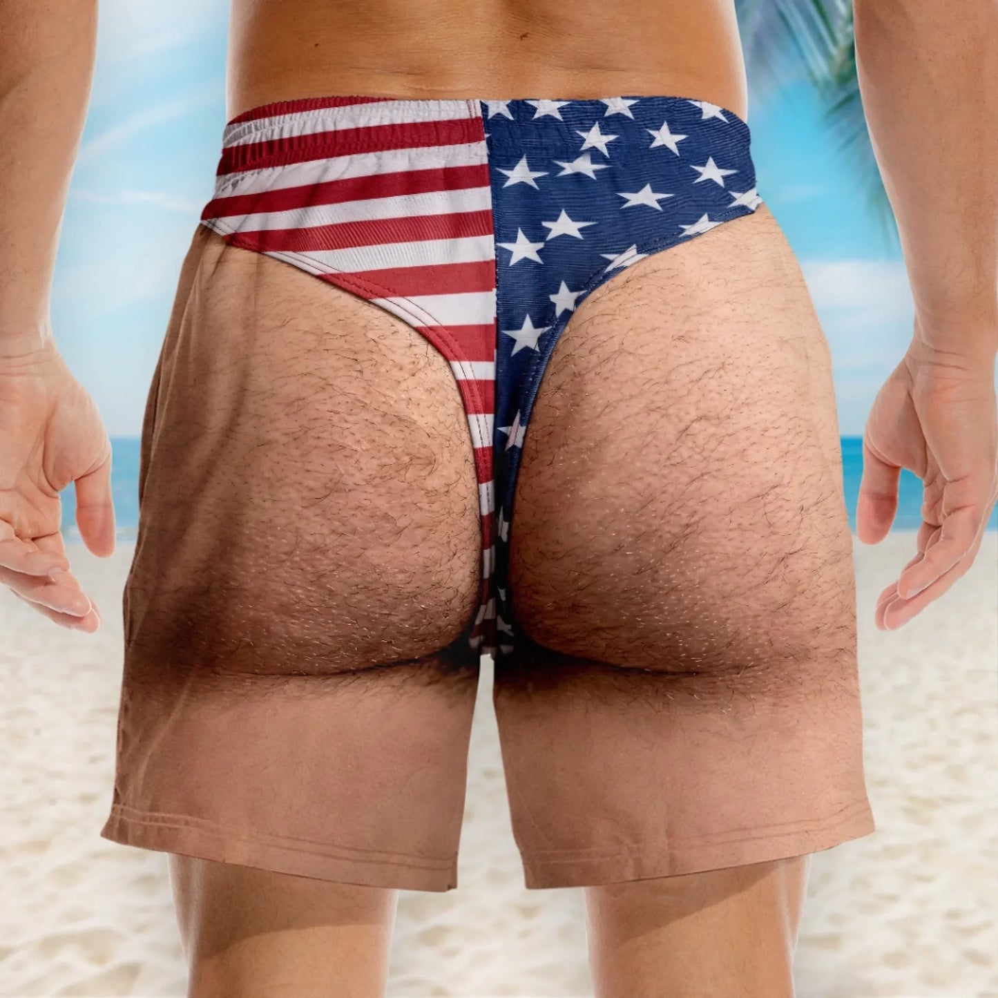 Bañadores Patrióticos Divertidos para Hombre - Regalos de Verano para Vacaciones y Viajes para Hombres - Libertad y Relajo
