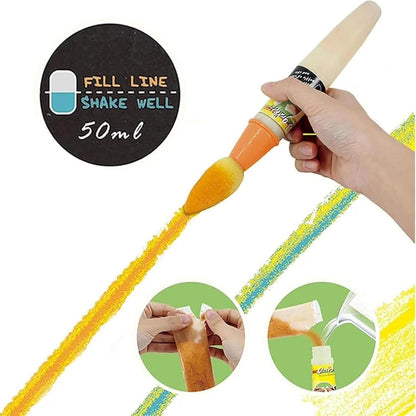 🌈Outdoor Sidewalk Chalk Paint Brush Set | Paint in the Brushes – Just Add Water✨🎨