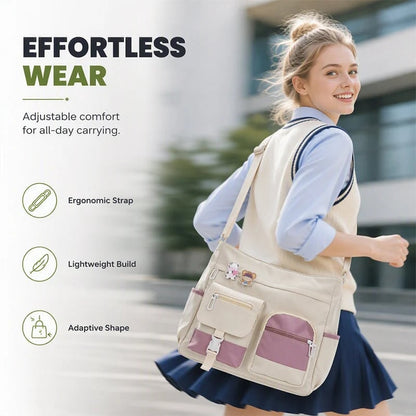 ✨Large Capacity Multi-Pocket Canvas Tote Bag