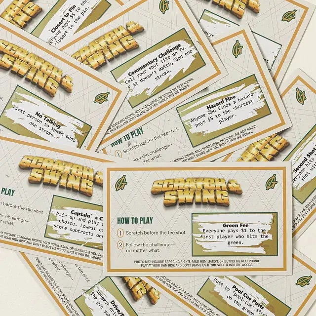 🏌🎁 Scratch-Off Golf Challenge Card Game | 3 Packs Included (57 Total Cards)