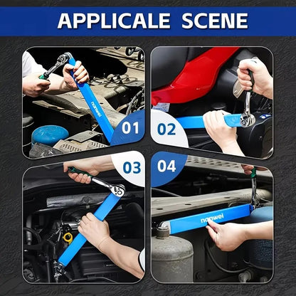 Offset Extension Wrench – Impact Ready with 1/4', 3/8' & 1/2' Adapters