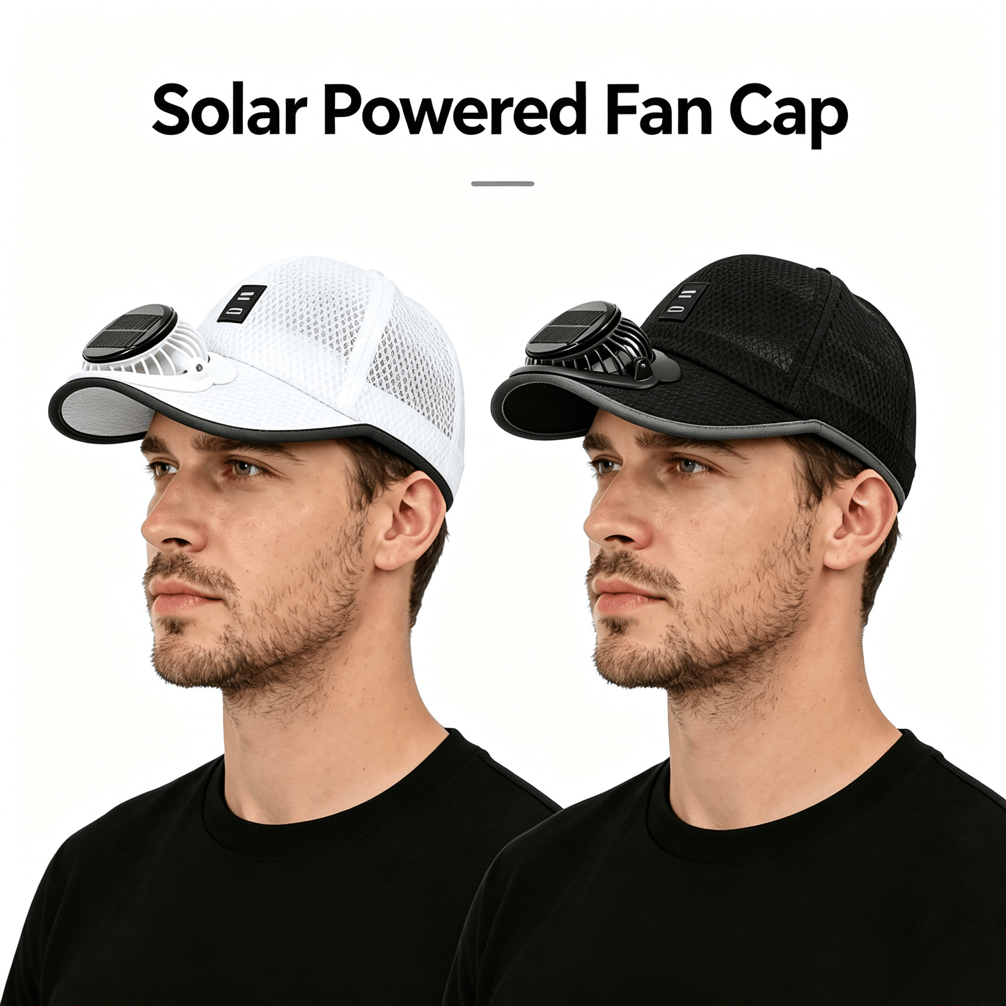 ☀️ OFERTA ESPECIAL 2026 Gorra de Refrigeración Profesional para Exteriores – Gorra con Ventilador de Energía Dual Solar + USB con Protección Solar UPF 50+