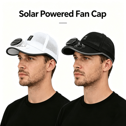 ☀️ OFERTA ESPECIAL 2026 Gorra de Refrigeración Profesional para Exteriores – Gorra con Ventilador de Energía Dual Solar + USB con Protección Solar UPF 50+