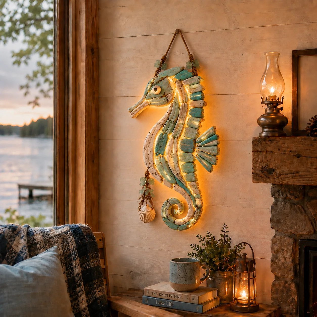 Handcrafted LED Coastal Fish Wall Art