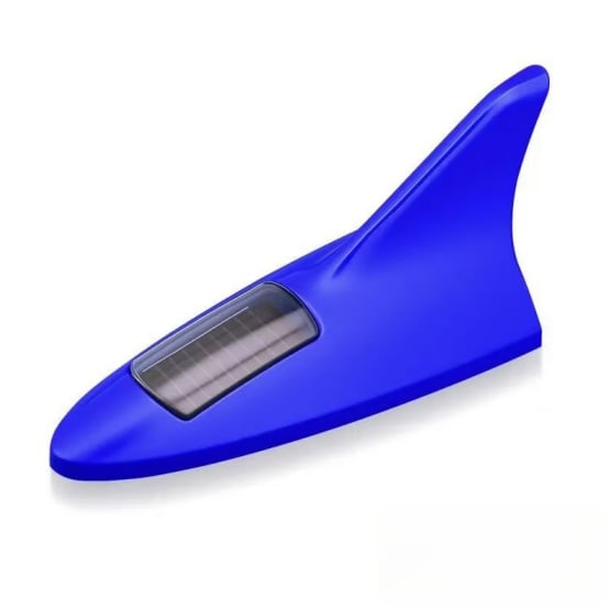 Antena de techo con aleta de tiburón para coche con energía solar y luz LED intermitente