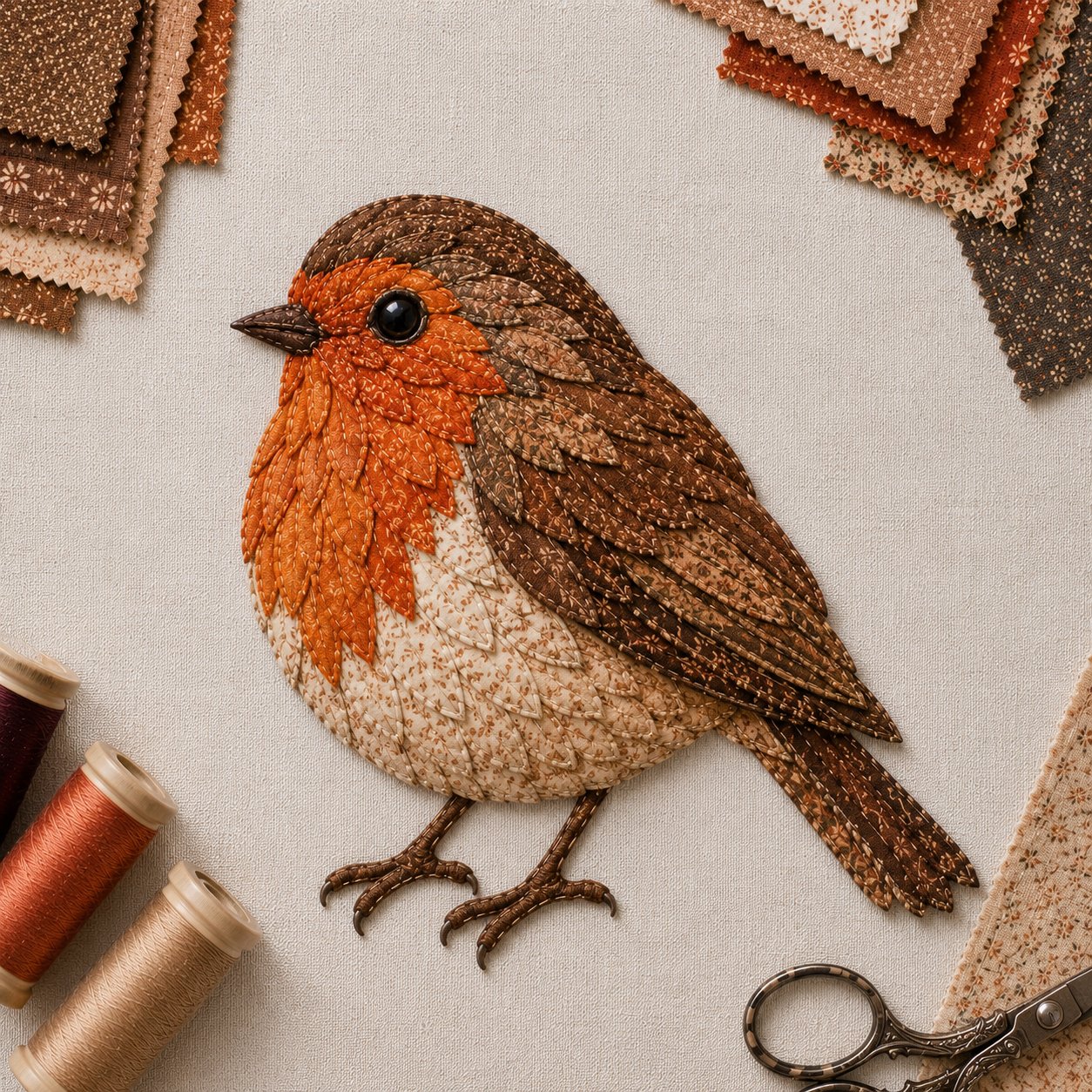 ✨ 3D Patchwork Bird DIY Craft Kit – Create a Layered Fabric Bird Worth Displaying 🐦💕Beginner Friendly